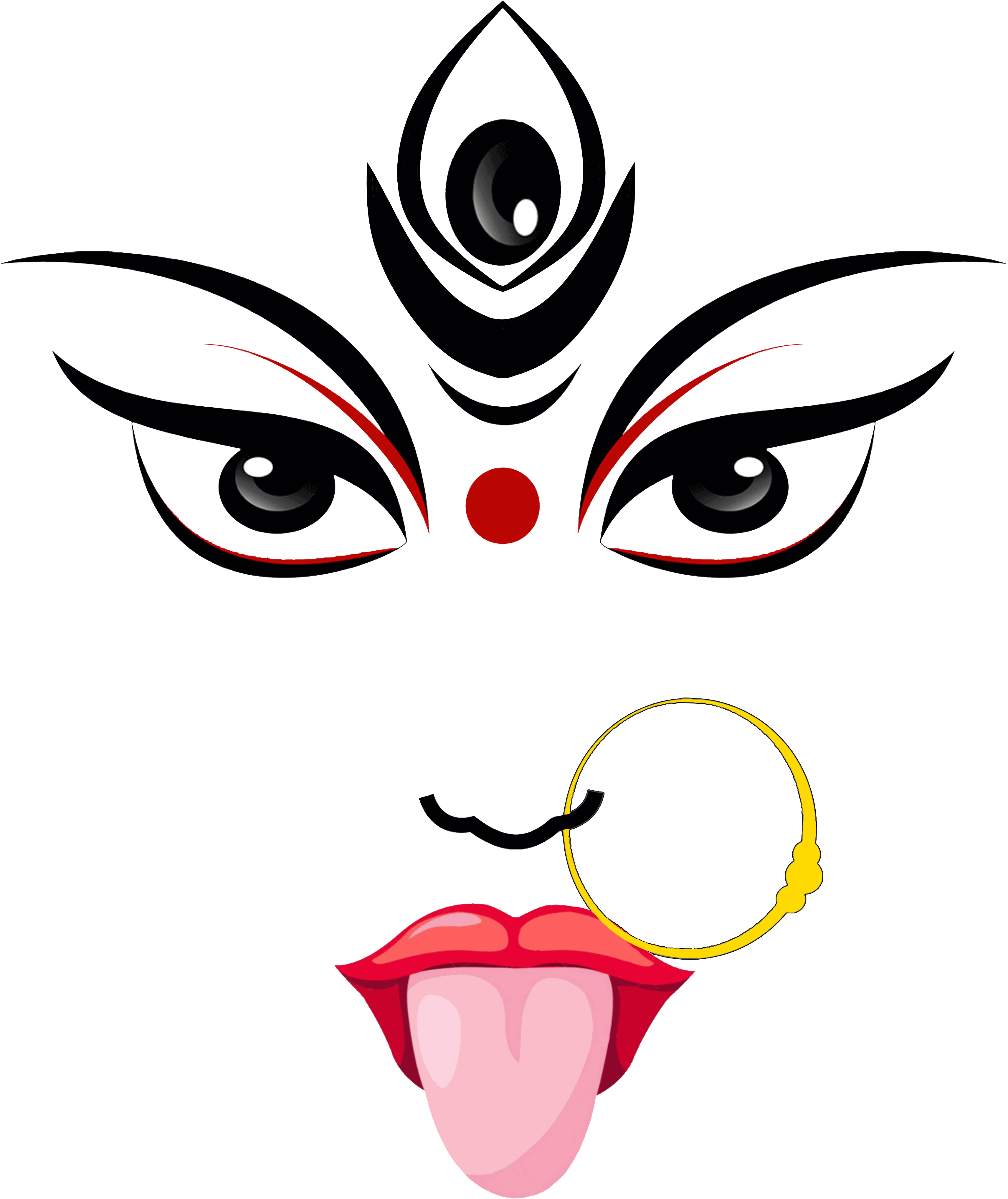 Maa Kali Clip Art (3439x4100), Png Download