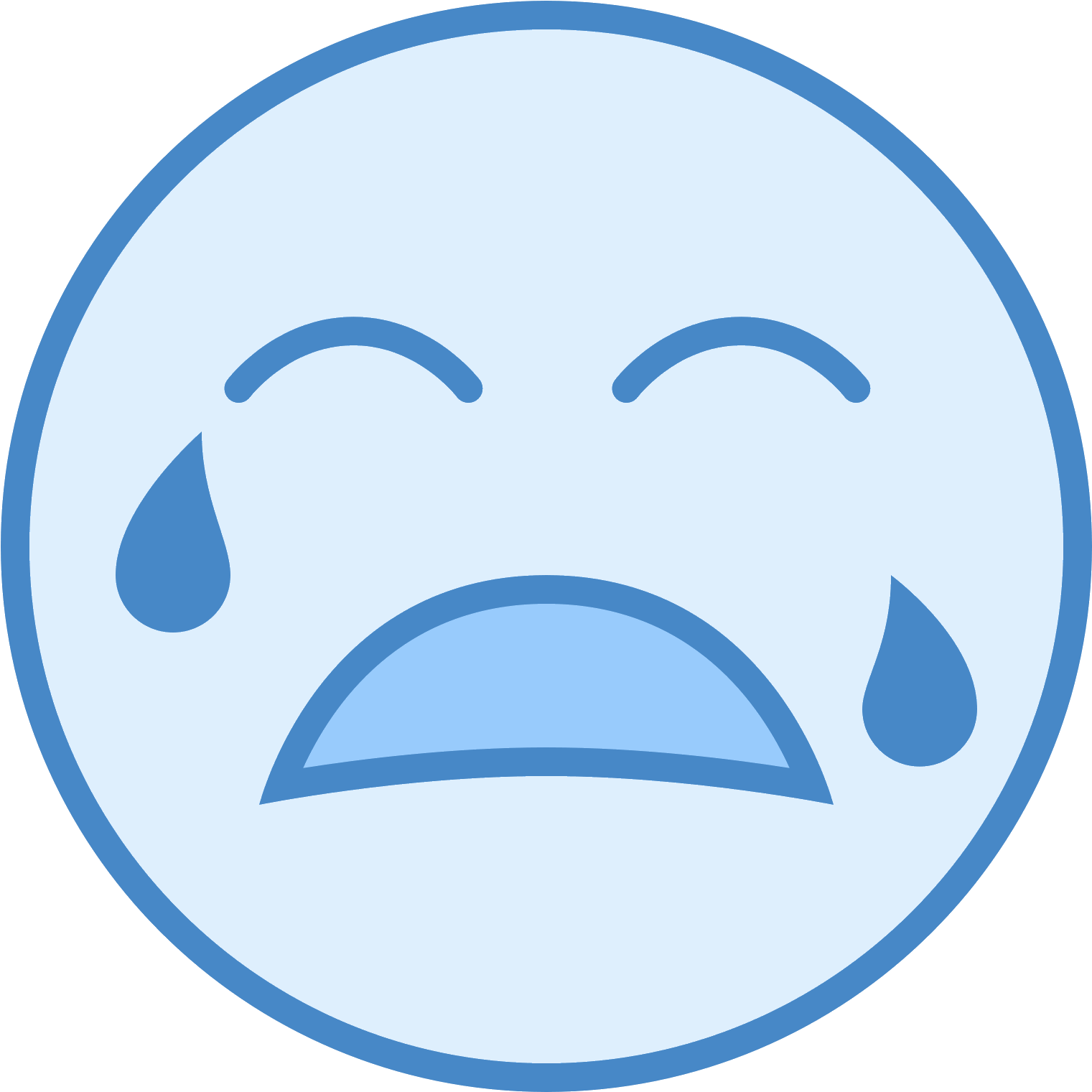 Crying Smiley Png - Icon (1600x1600), Png Download