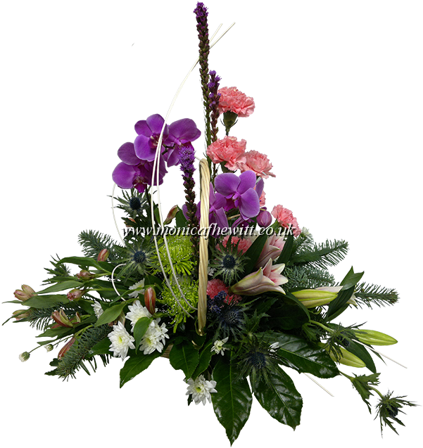 Winter Basket - Bouquet (626x650), Png Download