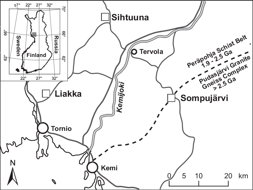 The Location Of The Test Sites Of Liakka, Sihtuuna - Diagram (820x617), Png Download