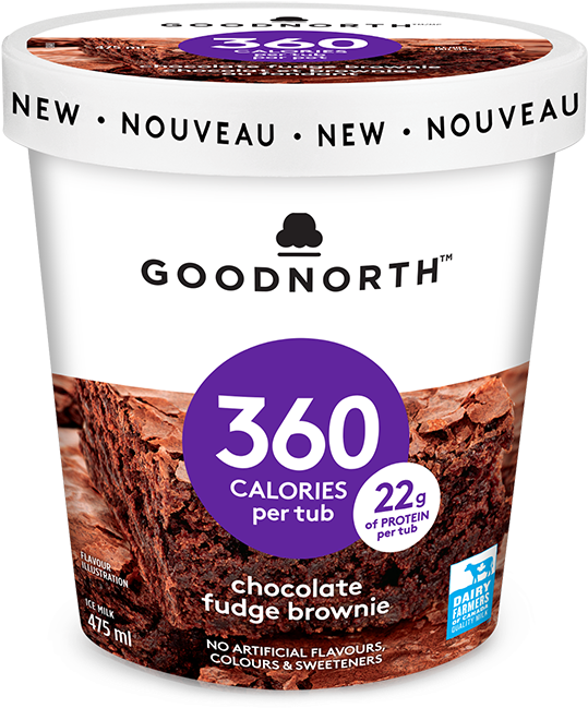 Goodnorth Chocolate Fudge Brownie - Ice Cream (675x675), Png Download