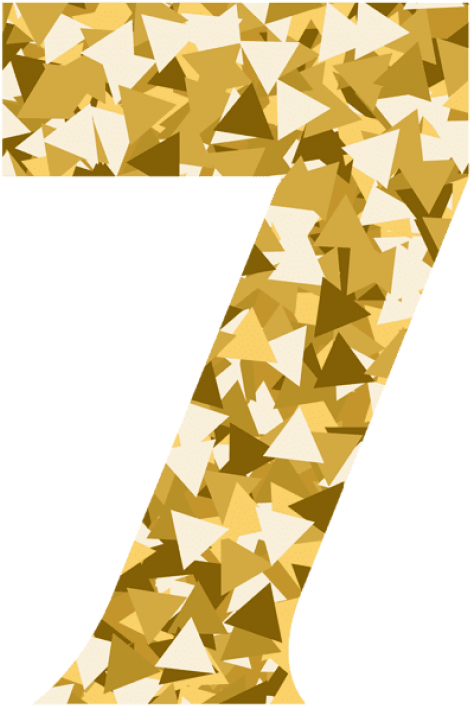 Free Png Download Mosaic Style Number Seven Clipart - Geometric Number 5 (480x712), Png Download