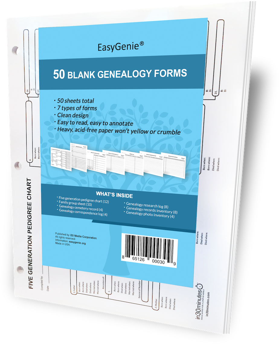 Load Image Into Gallery Viewer, Easygenie Blank Genealogy - Easygenie (1000x1333), Png Download