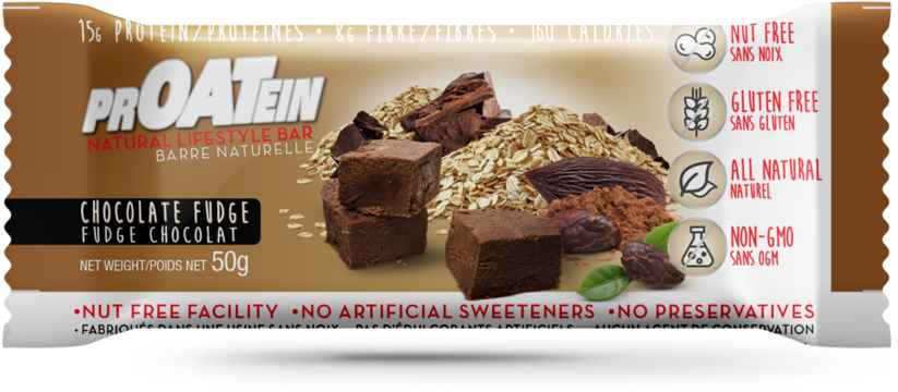 Chocolate Fudge Protein Bar - Chocolate (1024x366), Png Download