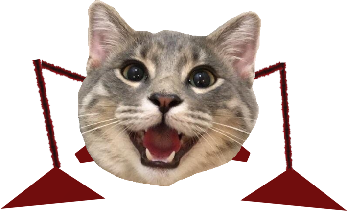 Scuttlebug From Mario 64 But It's Catt - Cat Yawns (750x650), Png Download