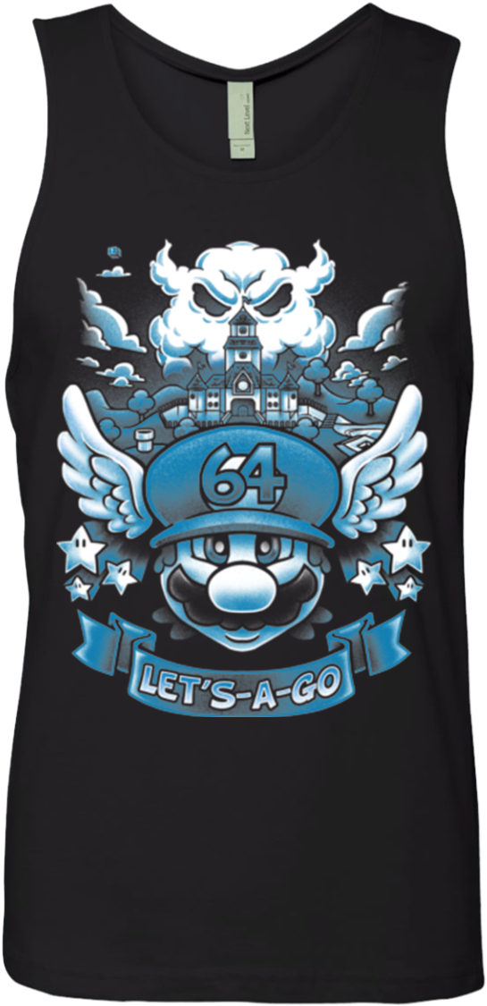 Mario 64 Tribute Men's Premium Tank Top - T-shirt (1155x1155), Png Download