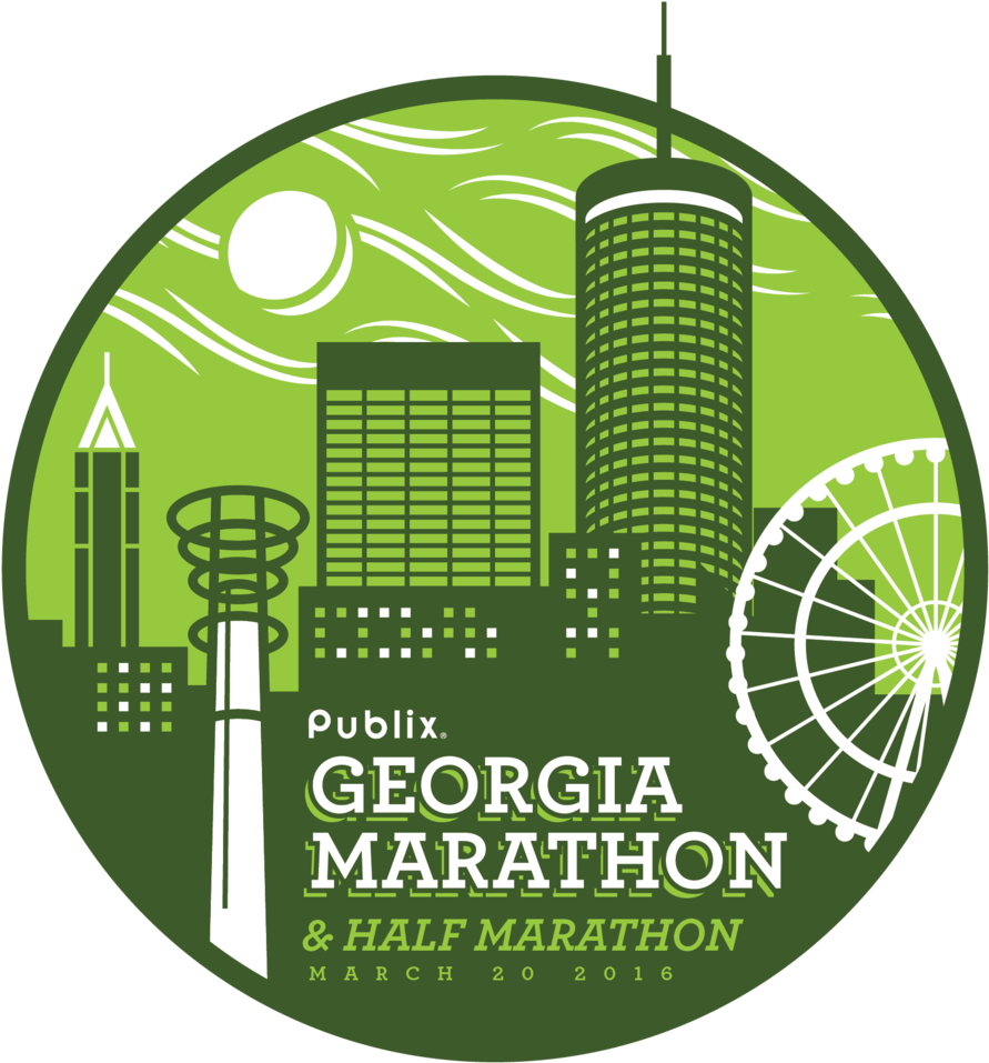 Publix Georgia Marathon V2-03 - Circle (1000x1000), Png Download