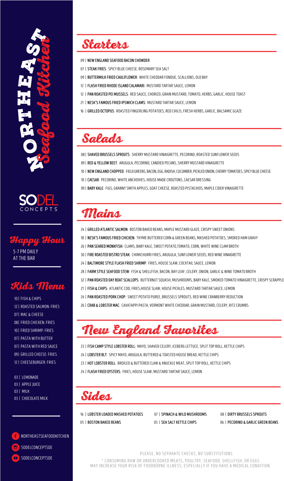 Download At Northeast Seafood Kitchen In Ocean View Delaware Brochure Png Image With No Background Pngkey Com