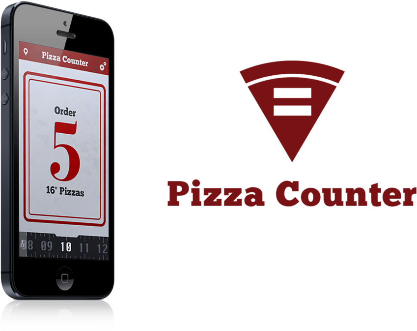 Pizza Counter Phone And Logo (1000x757), Png Download