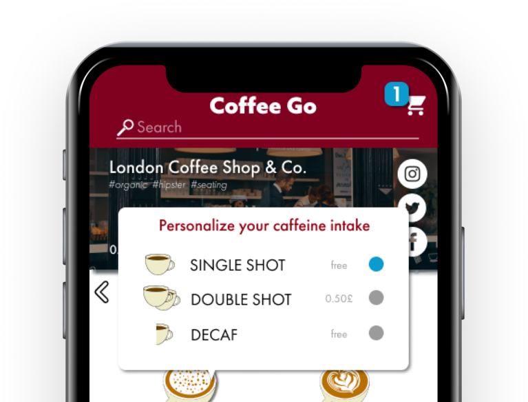 Coffee Go App - Smartphone (800x600), Png Download