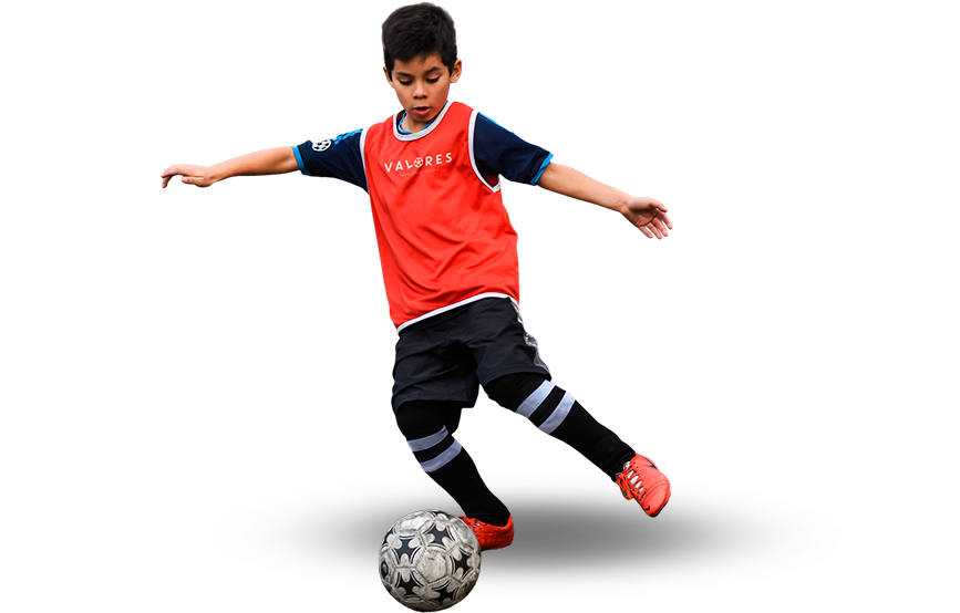 Mentor Valores - Niño Futbol Png (886x553), Png Download