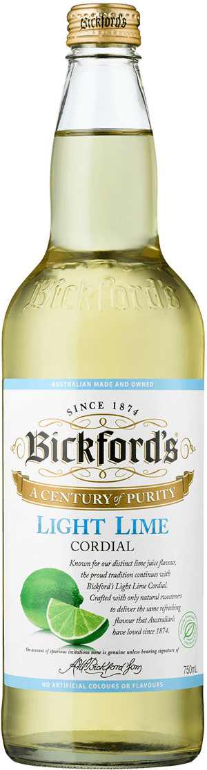Bickfords Light Lime Cordial (300x1200), Png Download