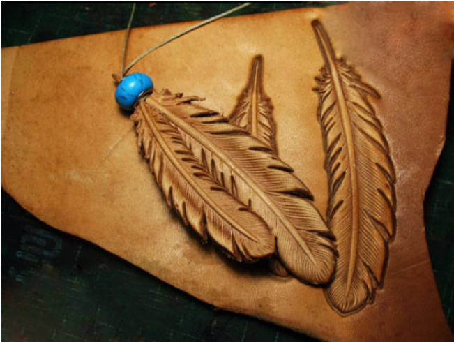 Leather Feather Mold Mould Hot Stamp Leather Stamp - Leaf Leather Stamp (650x650), Png Download