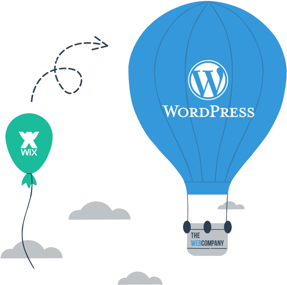 Wix To Wordpress - Hot Air Balloon (980x1024), Png Download