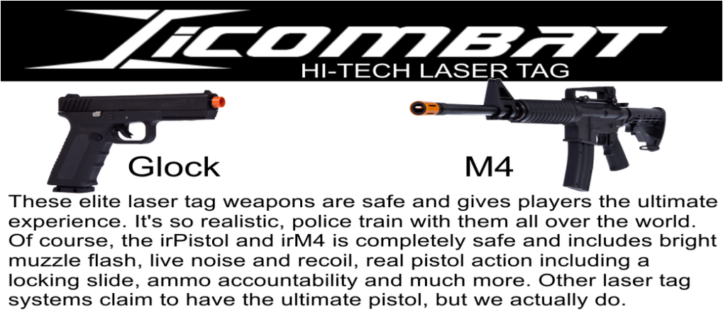 Icombat Is A Top Notch Gaming System {for Adults Only} - Icombat Guns (1020x445), Png Download