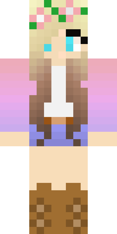 This Skin Is A Little Kelly Edited, And It Is One Of - Minecraft Skins White Wolf Girl (396x792), Png Download
