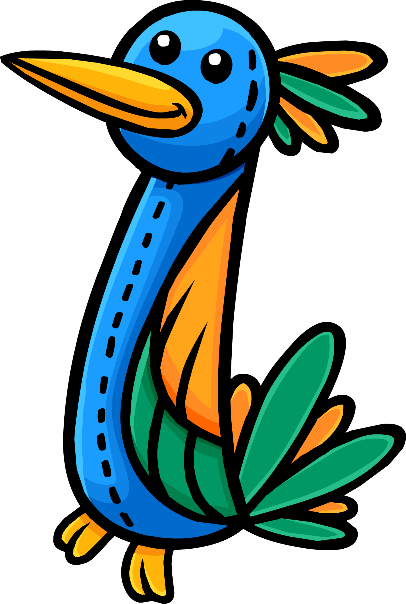 Club Penguin Tropical Bird (1421x2116), Png Download