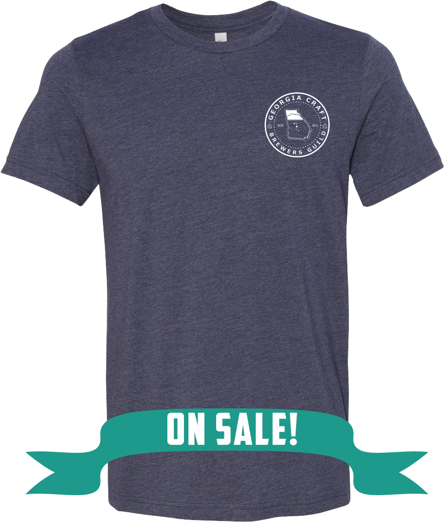 Blue Georgia Craft Brewers Guild Shirt - Heather Midnight Navy Bella Canvas 3001 (1088x1088), Png Download
