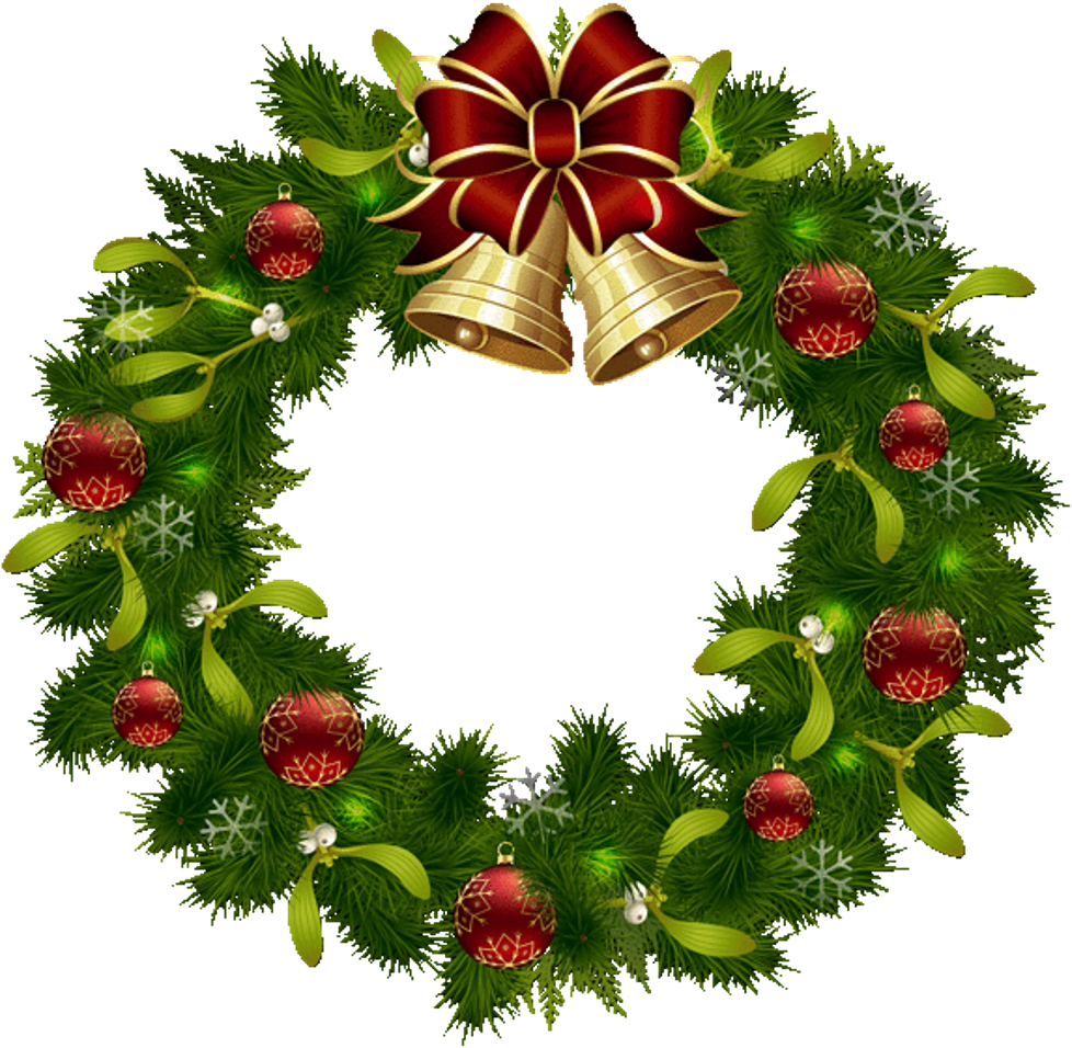 Transparent Christmas Wreath Clipart (1024x1009), Png Download
