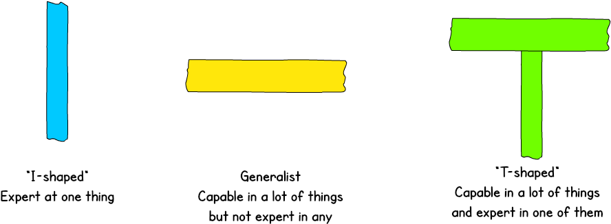 I Shaped Vs Generalist Vs T Shaped - T Skills (924x368), Png Download