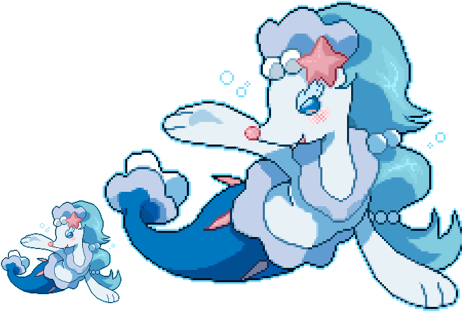 Primarina Pixel - Cartoon (700x453), Png Download