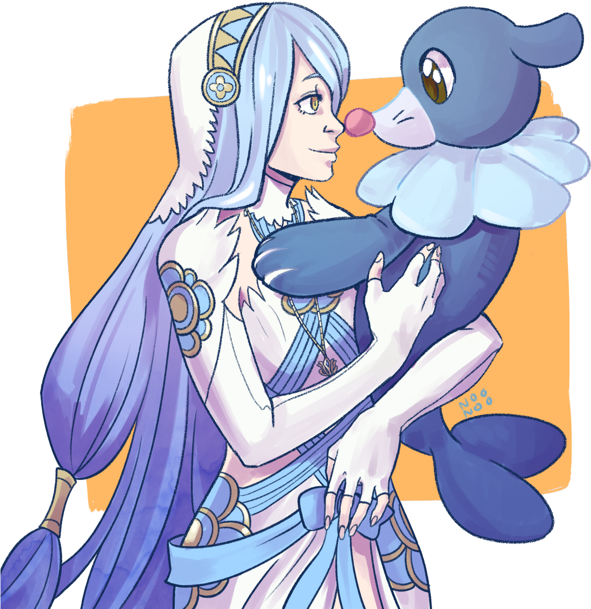 Primarina Is Very Fitting Of Azura And Shigure To The - Azura Fire Emblem Pokemon (1280x1280), Png Download
