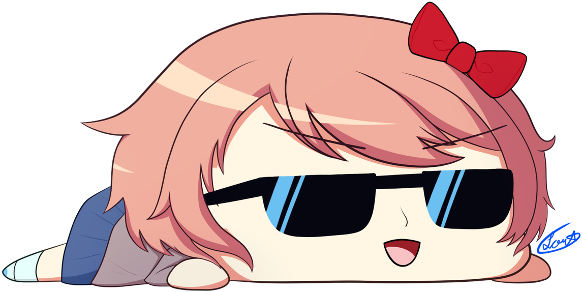 Xhunzei - Ddlc Cool Sayori (1200x697), Png Download