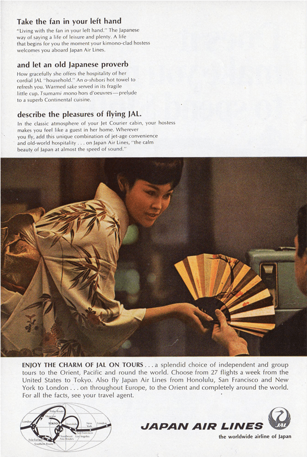 Japan Air Lines, Jal, Advertisement - Vintage Advertisement (800x893), Png Download