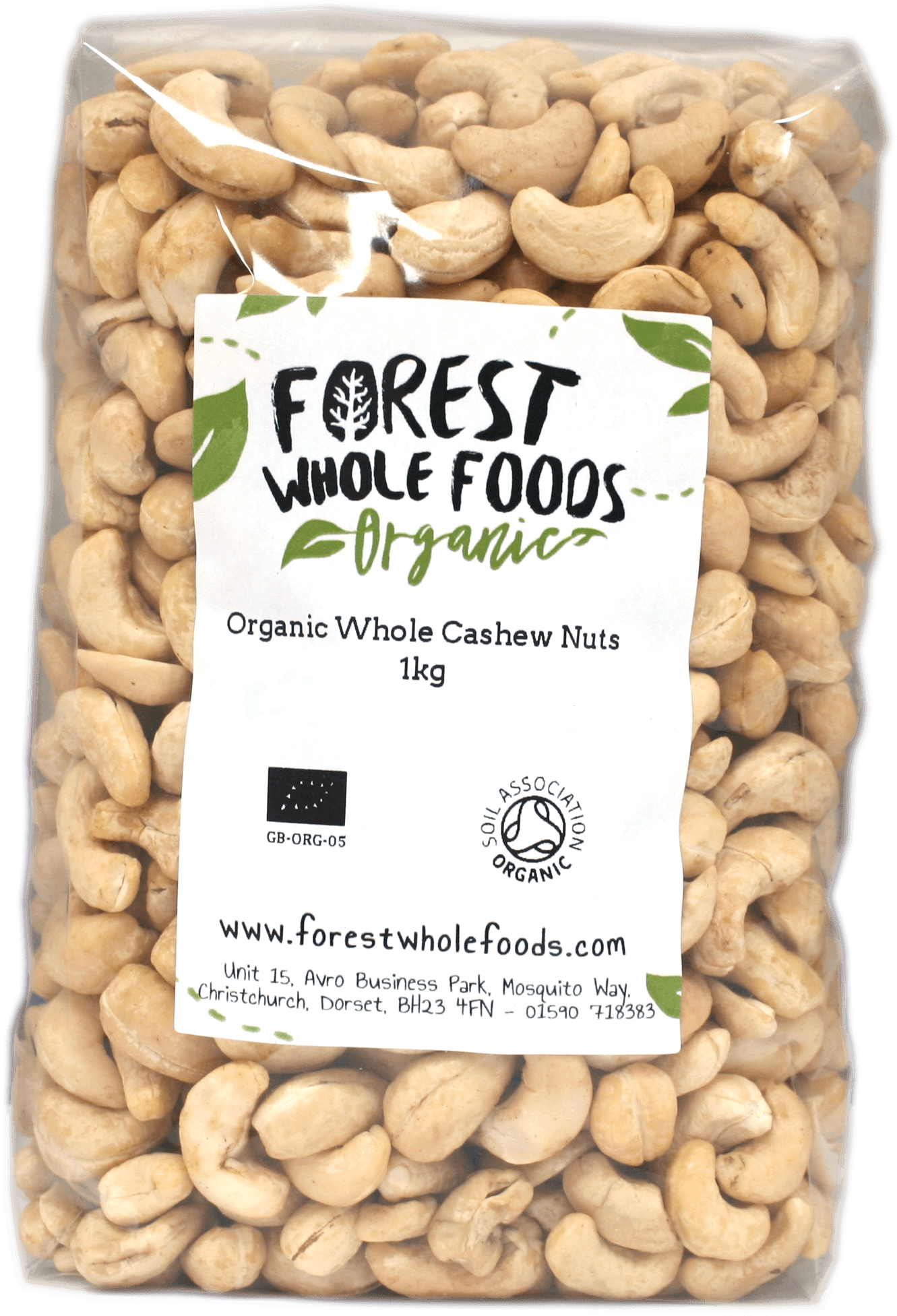 Organic Whole Cashew Nuts 1kg - Cashew (2000x2000), Png Download
