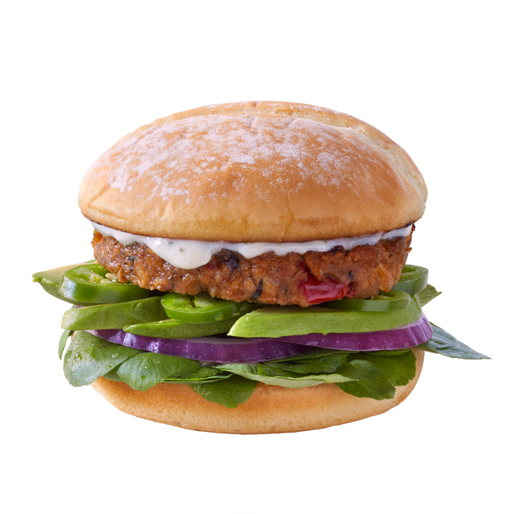 Chili - Salmon Burger (1000x1000), Png Download