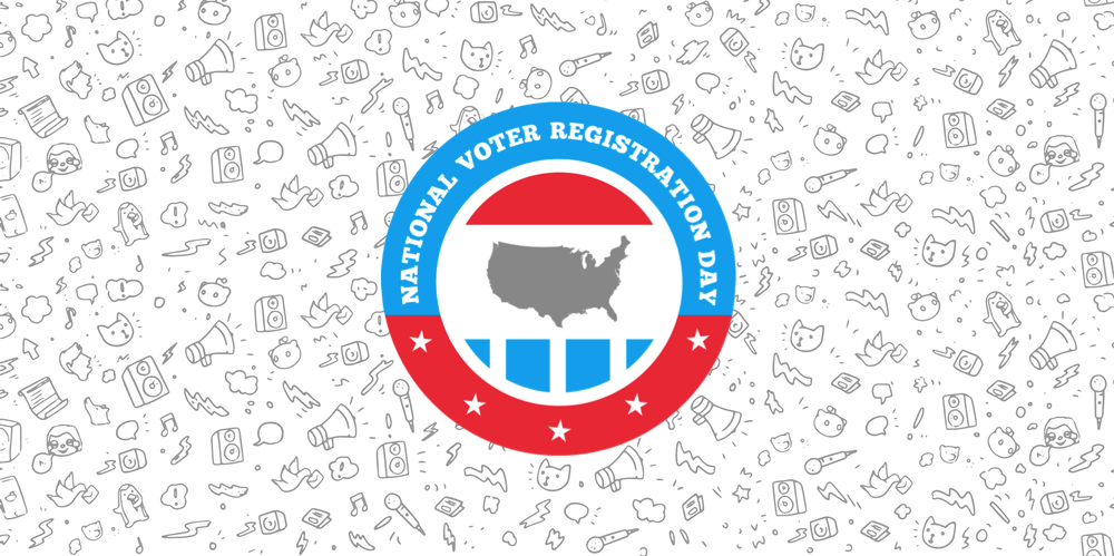 It's Us National Voter Registration Day - Voter Registration Day 2018 (1000x499), Png Download