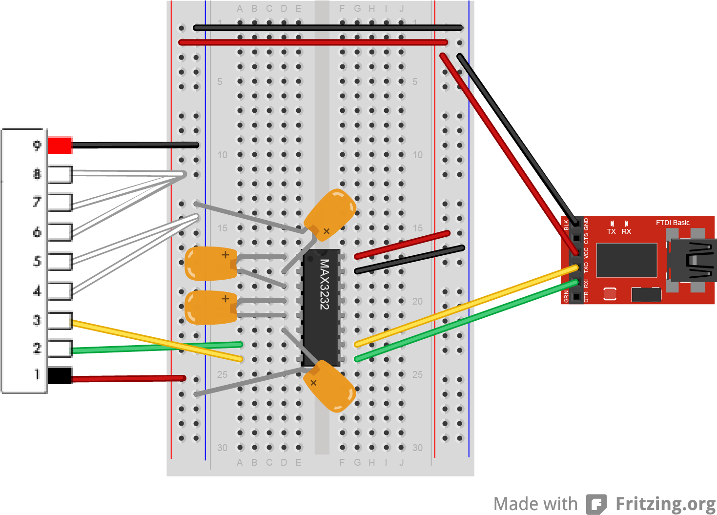 A Usb To Ftdi On The Right Goes Through The Max3232 - Diagram (1502x1054), Png Download