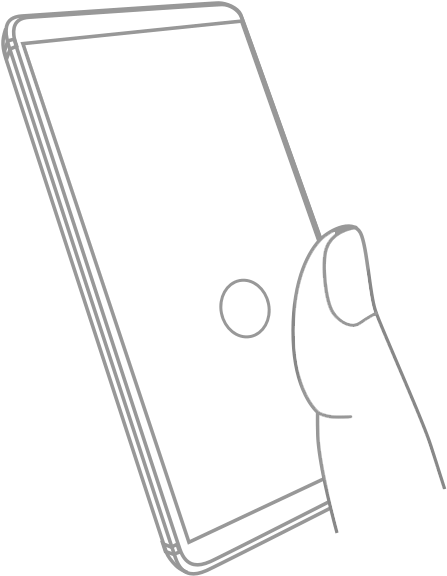 The Only Difference Here Is That The Fingerprint Scanner - Line Art (525x600), Png Download