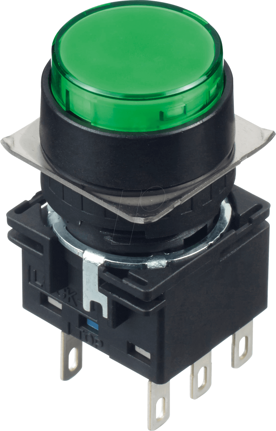 Lb16mm, Pb, Round, Mtr, Lense, 24v Ac/dc, Gn - Push-button (1121x1749), Png Download