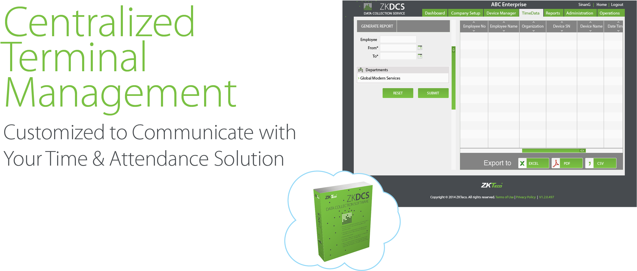 Time & Attendance Capturing System - Computer Program (3334x1146), Png Download