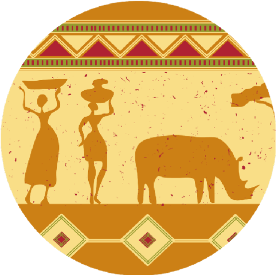 African Images Round Picture - Silhouette (800x800), Png Download