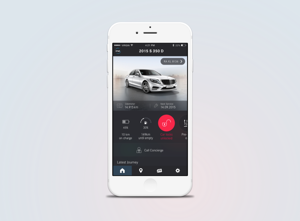 Mercedes Light - Iphone (1000x737), Png Download