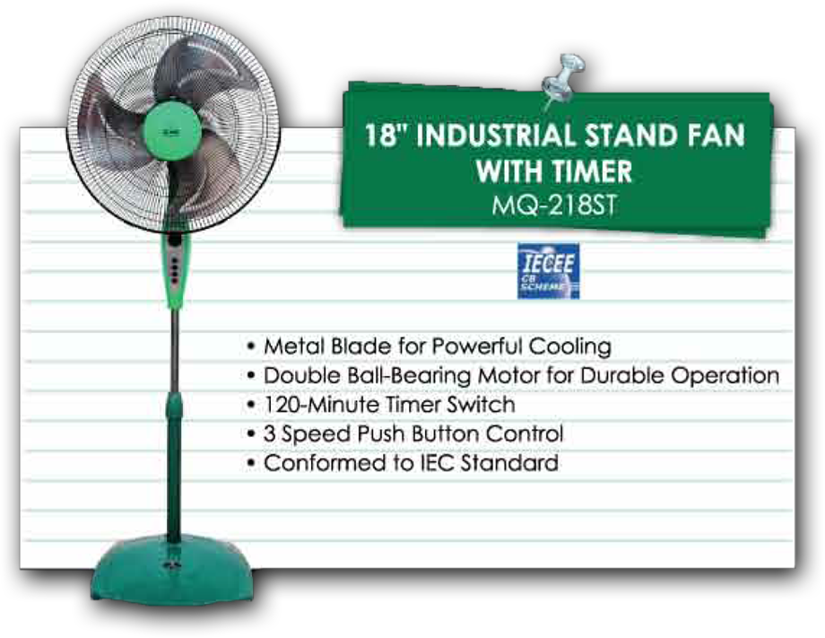 Download 18" Industrial Stand Fan With Timer Mq218st Mechanical Fan