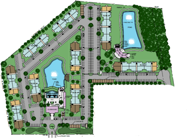Resort-class Southern Luxury Apartment Homes - Floor Plan (671x524), Png Download