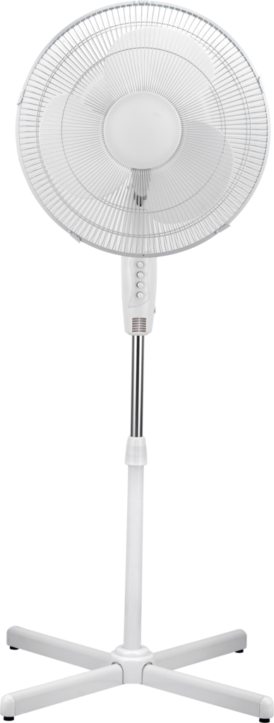 Gravitti 16" 3 Speed Oscillating Stand Fan - Table (388x1024), Png Download