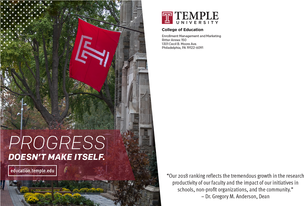 Temple University College Of Education - Temple University (1200x800), Png Download