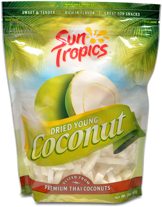 Dried Young Coconut - Sun Tropics (742x747), Png Download