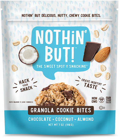 Chocolate Coconut Almond - Nothin But Granola Cookie Bites (600x600), Png Download