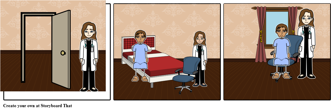 Bed To Wheelchair - Cartoon (1164x385), Png Download
