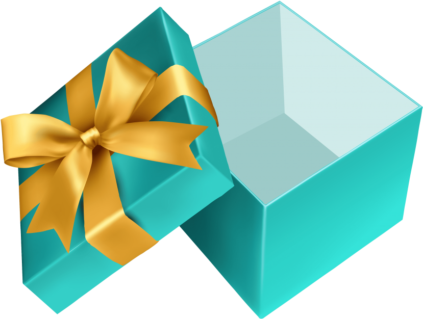 Free Png Download Blue Open Gift Clipart Png Photo - Open Gift Box Clipart (850x641), Png Download