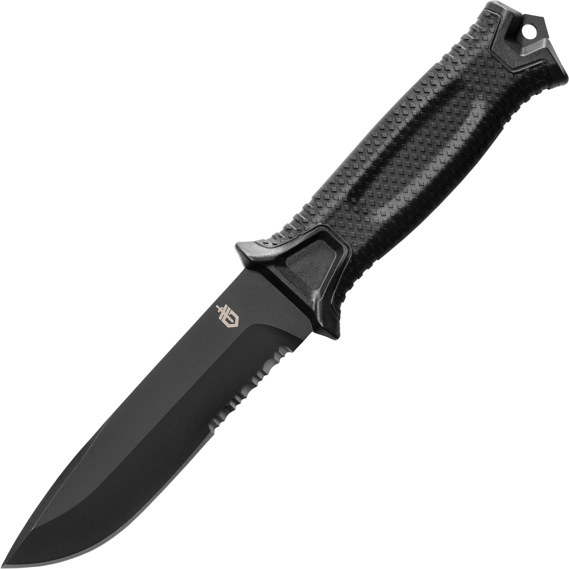 Gerber Strongarm Partially Serrated Fixed Blade, Black - Gerber Strongarm Vs Gerber Lmf 2 (2000x2000), Png Download