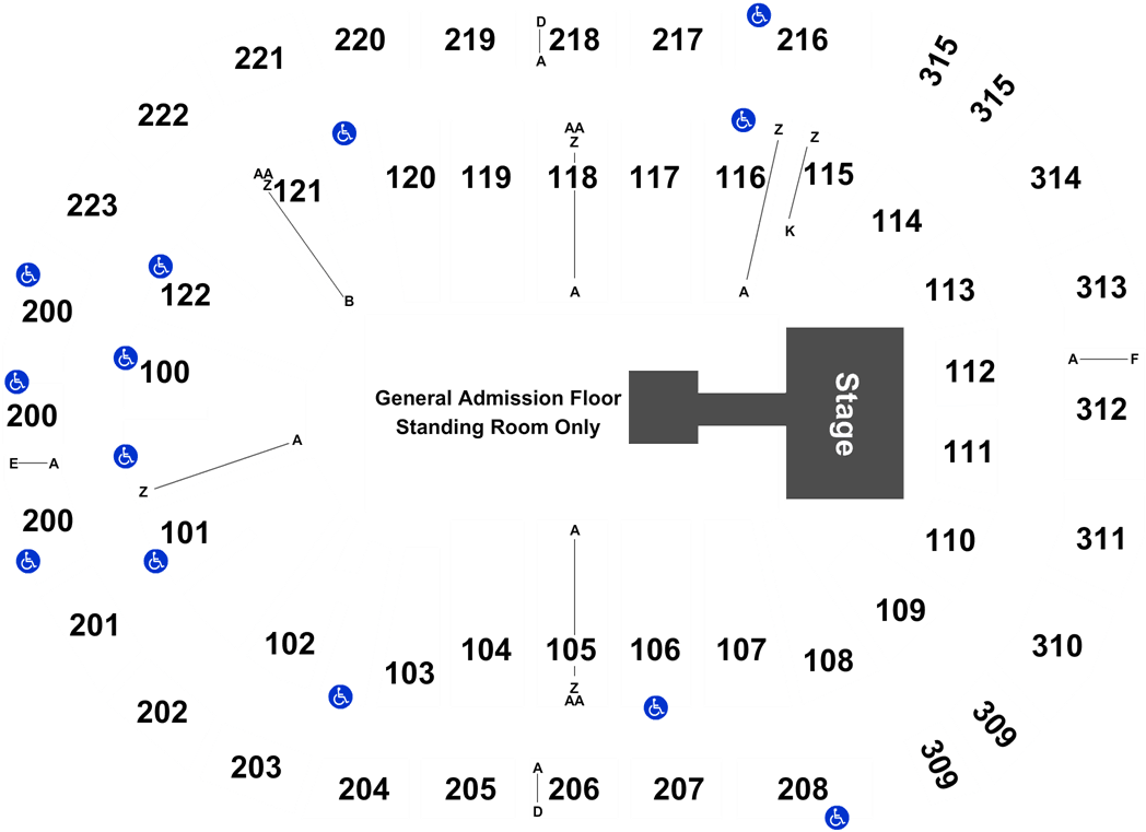 Cedar Park Center Seating Chart (1050x780), Png Download