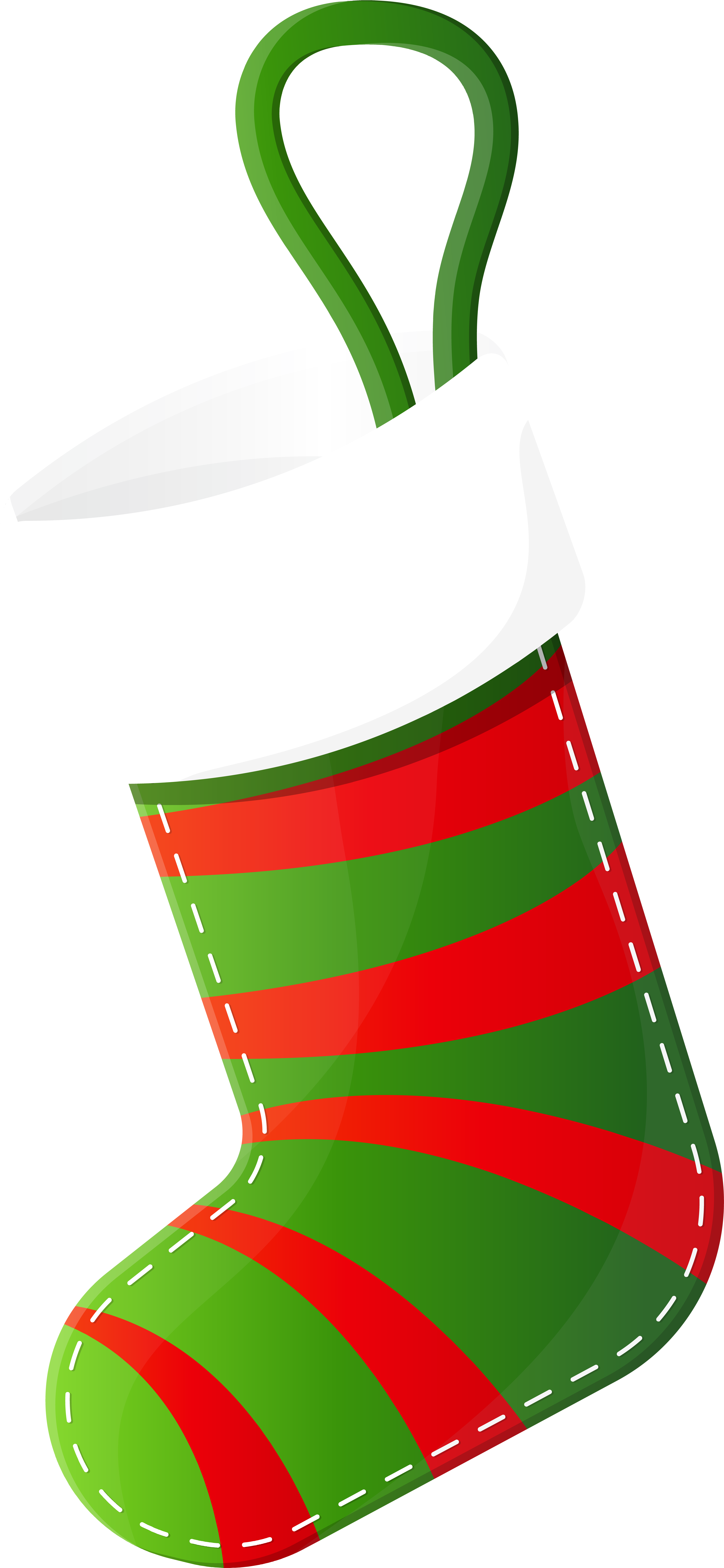 Christmas Stocking Clip Art - Christmas Stocking (3761x8000), Png Download