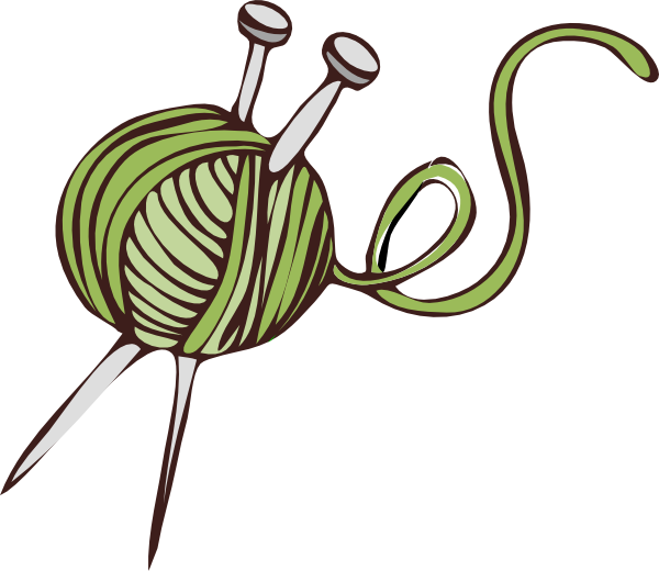 Knit Clipart Green Knitting - Yarn Clip Art (600x520), Png Download