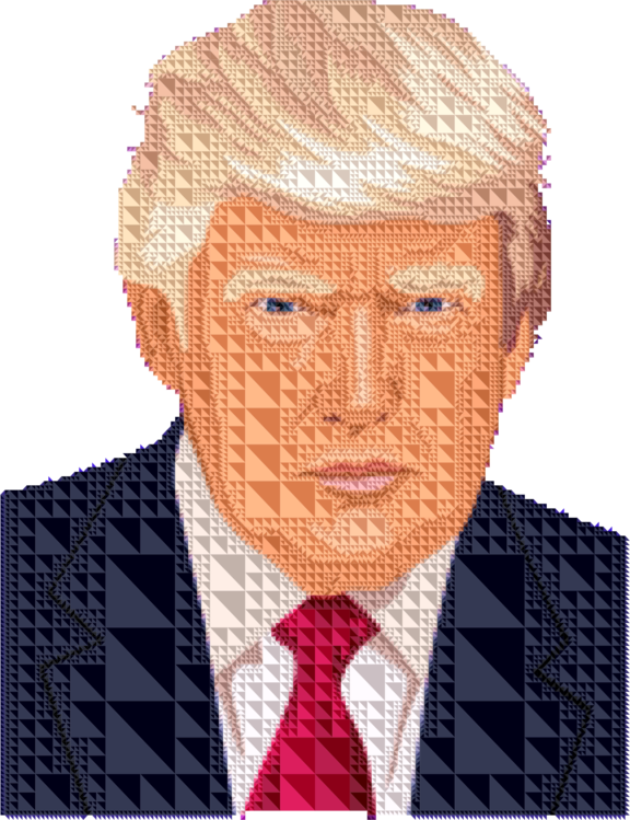 Presidency Of Donald Trump President Of The United - Low Poly Stylized Head (576x749), Png Download